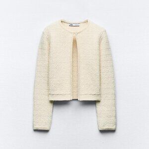 ZARA STRUCTURED KNIT CARDIGAN